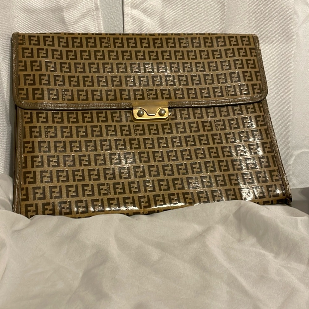 Fendi monogram pouch/ clutch